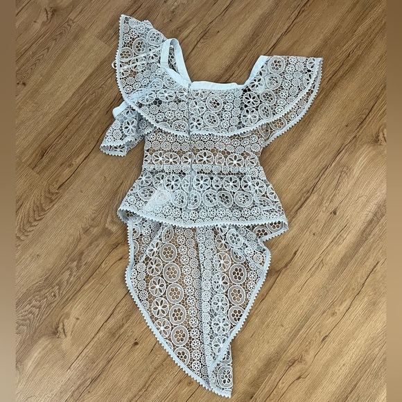 Self portrait floral lace draped top NWT - Picture 4 of 8